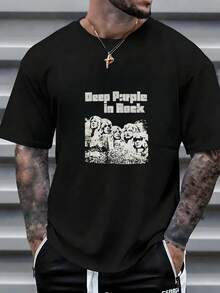 Camiseta Hombre, Deep Purple, Rock, Old School, Conciertos, Rockero, Fanáticos del Rock,playera de hombre,ropa de hombre,playeras,parejas,envio nacional,regalo para hombre,oversize hombre. - Negro - Ver 1