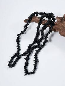 1 Strand Natural Gravel Stone Crystal Chips Beads Irregularity Gemstone Jasper Freeform Chip Nugget Beads, Sunstone, Fluorite, Amethyst Healing Energy Loose Beads DIY Jewelry Making For Necklace Earrings Bracelets Jewelry - Multicolor - View 10