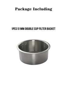 Giỏ lọc cà phê hai lớp 51mm có thể tái sử dụng, không áp suất, tương thích với Breville, Delonghi, Krups và nhiều hãng khác, phụ kiện cà phê, đồ dùng học tập, đồ dùng học tập - Hai cốc 51MM - Xem 10