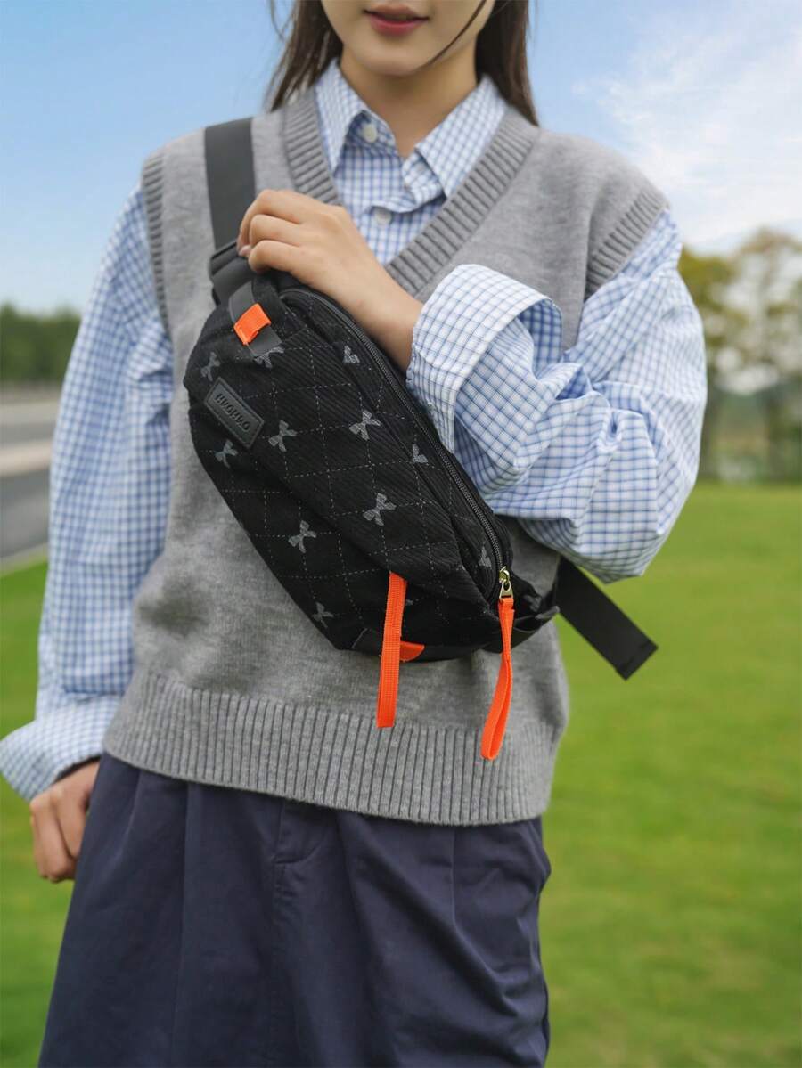 Japanese Versatile Chest Bag, Men's Casual Sports Crossbody Bag, Men's Large Capacity Street Student Shoulder Bag, Waist Bag - Multicolor - View 1