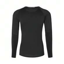 Nike Dri-Fit Logo標誌印花圓領緊身長袖 美式復古T卹 男款 - 黑色 - 查看 5