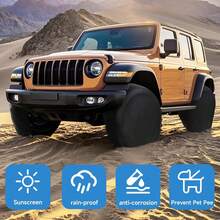 Umbrauto Tire Covers Set Of 4, Tough Waterproof Wheel Protector For Trailer Camper, Truck, SUV, Motorhome, Black - Grey - 查看 8