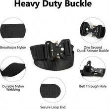 1.5 Inch Nylon Military Tactical Belt, Heavy Duty Mesh Adjustable Nylon Belt For Men - Multicolor - View 3