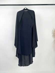 1pc Breathable & Skin-Friendly Khimar Hijab Set, Suitable For Muslim Women's Daily Prayer And Wear, All Season - Multicolor - View 11