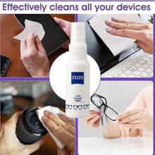 Eyeglass Cleaning Kit - Includes Cleaning Solution, Wet Wipes, Anti-Fog Wipes, Cleaning Spray For Lenses And Frames, Suitable For Cleaning TV, IPad, Smartphone, Monitor, Laptop Screens - White - View 2