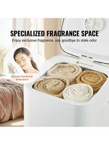 Towel Warmer 20L Towel Warmer Bucket With 24h Delay Timer 204060 Min Auto Shut Off Child Lock LED Screen & U-Shaped Light Large Towel Warmer For Bathroom Spa Bathrobe Blanket & Pajama - White - View 5