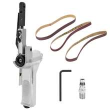 Lijadora Banda Neumatica 3/8 PuLG De Madera Metal Manual - Plateado - Ver 1