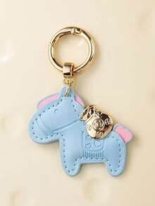 Cute Horse-Shaped Wrist Strap Keychain Pendant, Exquisite Couple Bag Charm, Creative Personalized Accessory, Non-Woven Craft, Non-Plated Precious Metal, Bag Charm, Car Charm, Suitable For Decorating Backpacks, Handbags, Phone Cases, Lanyards, Keychains, Gift For Friends, Family And Loved Ones, Birthday Gift - Multicolor - View 4