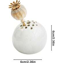 Small Porous Flower Vase, Daisy Vase, Colorful Round Miniature Vase With Multiple Holes Flower Stone Table Handicraft Ornament, Small Vases For Flowers, Home Ornaments For Toothpicks Variant 1 - A:白色 - 查看 2