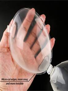 1 Pair Women's Transparent Silicone Invisible Bra, 3D Push-Up Front Closure Bra With Removable Clear Straps, Adhesive Anti-Slip For Wedding, Backless Dresses & Parties - Clear - View 3