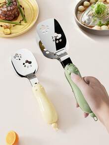 2-In-1 Stainless Steel Spatula And Tongs, Pancake Maker Tool, Double-Layer Steak And Fish Grilling Flipper - Multicolor - View 5