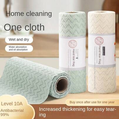 加厚可重复使用清洁布，适用于擦拭炉灶、杯子、桌面、玻璃，干湿两用，柔软舒适，可作抹布使用。