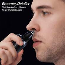 SKYWORTH 2-In-1 Electric Shaver For Men, Tri-Blade Rotary Beard Razor With Nose Hair Trimmer, Fast Rechargeable Grooming Shaver For Daily Face & Detail Grooming, Multi-Purpose Gift For Men - Multicolor - View 5