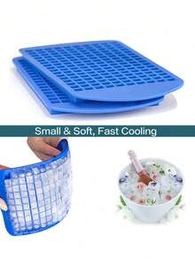 Khay làm đá nhỏ bằng silicon 160 ô, dễ lấy đá ra, chịu lạnh tốt, thích hợp cho rượu whisky, cocktail, dụng cụ nhà bếp, khay làm đá có thể xếp chồng lên nhau, hộp đựng mềm có thể xếp chồng, thích hợp cho quầy bar tại nhà và các bữa tiệc, phụ kiện nhà bếp - Nhiều màu - Xem 7