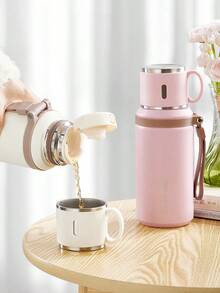 1个不锈钢真空保温杯，旅行饮水瓶，不锈钢冰茶壶，真空双层不锈钢长效保温防漏水瓶 - 含残渣过滤器，适合露营、聚会、居家、办公、户外、学校、节日及生日礼物。也可作为办公室或家用热水袋。 - 彩色 - 查看 10