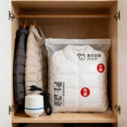 Bolsa de vacío de viaje con bomba eléctrica recargable,1/10/20/50 bolsas de almacenamiento de compresión maleta de almacenamiento de equipaje, bolsa sellada de ahorro de espacio para cruceros de vacaciones