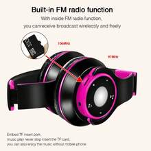 Los mejores auriculares coloridos, auriculares inalámbricos 5,3, reproductor Mp3 incorporado, auriculares deportivos plegables, sonido estéreo para teléfonoóvil GNUI - Rosa - Ver 6