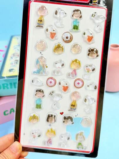 3D卡通贴纸 - 儿童艺术手工，精美3D立体日系动漫周边贴纸，自粘可重复使用DIY装饰贴纸，儿童互动贴纸，日常装饰贴纸，派对装饰贴纸，儿童贴纸游戏