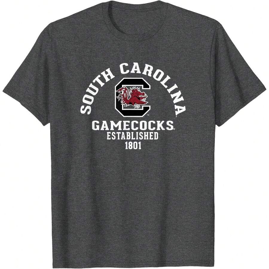 South Carolina Gks Wondrous Officially Licensed T-Shirt All Seasons,220g Pure Cotton Single-Sided Printed Crew Neck Short-Sleeved T-Shirt,Unisex Top,Base Layer - Màu 3 - Xem 1