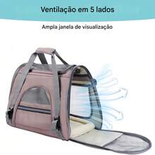 Portable Cat Carrier Bag, Foldable Cat Bag, Reflective Pet Shoulder Bag, Cat Crossbody Backpack, Outdoor Travel Carrier (Pink) - Hồng - Xem 3