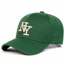 Gorras de béisbol unisex con bordado de letras NY, gorras informales ajustables para exteriores para primavera y otoño, gorra deportiva con protección T8MX - Azul cielo - Ver 9