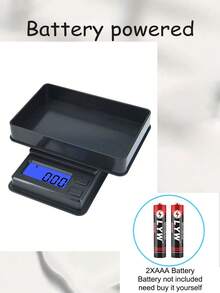 1个便携式电子秤，量程500克和1000克，配备高精度传感器和称重托盘。可用于称量食物、珠宝、盎司和谷物。带液晶数字显示屏，一键去皮功能。便携式测量，厨房秤，轻巧便携，托盘坚固耐用，多功能秤，电池供电（不含电池）。 - 彩色 - 查看 10