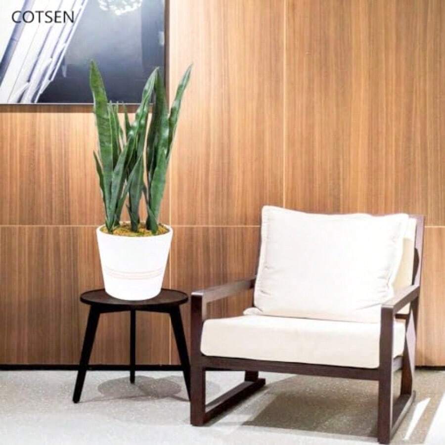 Paquete de 5 Plantas de Serpiente y Agave Sintético 30 Pulgadas sin Maceta para Decoración de Jardín Hogar Oficina Interior y Exterior-B029 - Verde - Ver 1