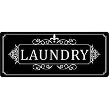 1 件装现代黑色“LAUNDRY”字母地垫，简约风格，优雅白色花卉边框，适用于洗衣房和厨房的时尚装饰地毯，走廊地毯，小地毯，地垫，家居装饰，客厅地毯，客厅家居装饰，厚实/柔软，可水洗地毯 - 簡約款 - 查看 5