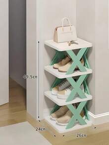 Stackable Vertical Shoe Rack, Shoe Organizer Rack, Jewelry Display Stand, Makeup Storage Shelf For Entryway, Closet, Hallway, Bathroom, Bedroom, Dorm, Home Decor, Bathroom Decor, Storage, Back To School Supplies - Multicolor - View 15