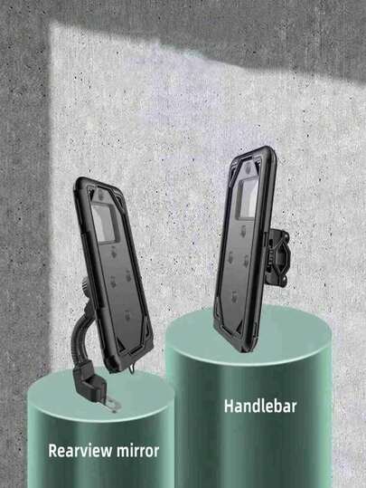 7.2 Inch Waterproof Bike Phone Bag, Motorcycle Hard Shell Phone Holder, Bicycle Waterproof Sunproof Phone Bag, Electric Motorcycle Phone Holder, Mountain Bike Navigation Anti-Shake Phone Mount, Motorcycle Accessories