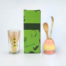 Set de 4 piezas de Matcha que incluye batidor de bambú, cuchara de té, accesorios de cerámica - Batidor de Matcha (Chasen), cuchara de té y cucharón (Chashaku), herramientas para hacer té - Multicolor - Ver 12