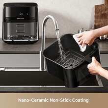 Dreame Play AF10 Air Fryer, No Need To Flip, Crispy & Tender, 360° Dual-Source Circulation Heating, High-Temperature Steam, 8 Smart Presets, Family Capacity, Healthy Oil-Free Cooking - Black - View 5