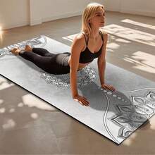1 片 71*22 英寸瑜伽垫，多种图案可选，防滑耐用，加宽加厚，适合家庭使用、健身、瑜伽初学者训练 - 彩色 - 查看 5