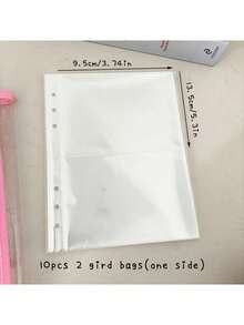 A5 Double Ring Binder, 10pcs Loose Leaf Bags, DIY Photo Album Storage Notebook, Kpop Organization Binder - Multicolor - View 3