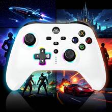 Controlador de juegos universal compatible con PS-5, PC y Sw-Itch | Experiencia de juego inmersiva mejorada | Regalo perfecto para jugadores en las fiestas - Blanco - Ver 7