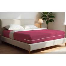 Double Gel Knit Mattress Cover With Zipper - 玫紅色 - 查看 14