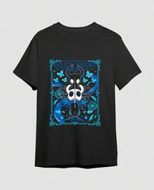Camiseta Vazio Hallownest Knight Indie Game Art Style 100% Algodão - Preto - Visão 3