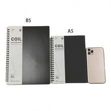 Retro Spiral Notebook B5/A5 - 120 Thick Cream Pages, 360° Lay-Flat, Coil-Bound With Ruled Lines, Suitable For Students, Office, Daily Planning, Meeting Notes, School Supplies, Back To School - Multicolor - View 4