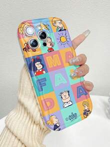 Mafalda y sus amigos, personajes de dibujos animados diseñados por Quino. Esta elegante funda es compatible con iPhone 17, 16, 15, 14 Pro Max, 13, 12, 11, XR y XS Plus. Fabricada en TPU flexible, resistente a golpes y arañazos, ofrece una excelente protección contra caídas y un agarre cómodo. Es un regalo ideal para familiares, amigos y seres queridos, y una opción perfecta para festivales. - transparente - Ver 1