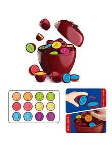 Large Montessori Apple Shaped Number Matching Toy, Interactive Educational Toy Suitable For 10 Months To 12 Years Old Boys And Girls, Birthday Gift - Multicolor - View 13