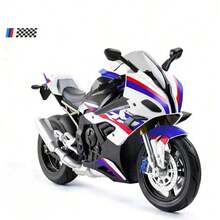 Colección 2025 - BMW S1000RR, Modelo de motocicleta a escala 1:10 de aleación fundida con precisión, réplica realista de motocicleta, exhibición coleccionable, juguete con sonido y luz, decoración del hogar, adorno de escritorio - Regalo de cumpleaños, regalo de Pascua, regalo festivo, regalo perfecto, juguete, regreso a la escuela - Multicolor - Ver 15
