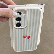 1个TPU材质简约清新柔软樱桃条纹图案时尚手机壳，兼容三星A05s、A12、A13、A14、A14 4G、A15、A21s、A23、A25、A32、A32 5G、A34、A35、A50s、A51、A52、A53、A54、A55、A71、A72、A73、S10、S20 FE、S20 Ultra、S21 Ultra、S22、S22 Plus、S23、S24、红米10C、12C、Note 10、11、12、13、Pro Plus、Note 8、9 Pro等机型。 - 白色 - 查看 4
