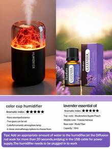 Mini Humidifier Volcanic Rock Lighting 180ml/USB Powered, Suitable For Cars, Home, Office, Bedroom, Yoga Meditation Room, Pilates Studio Gifts Low Noise Mist Diffuser - Oval - View 17