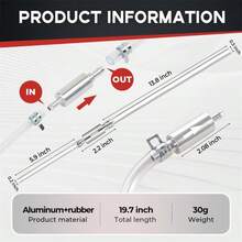 1SET Motorcycle Brake Bleeding Hose, Brake Bleeder Kit With One Way Check Valve, Universal Clutch Bleeding Hose Replacement, Vehicle Repair Accessories For Brake Bleeding & Hydraulic Clutch Systems - A - 查看 8