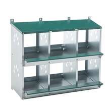 Chicken Nesting Boxes With Nesting Holes And Legs, Including Cover For Outdoor Use ( / Poultry Farm), Color: Green - 6-hole - View 8