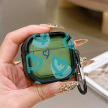 绿色心形保护套，兼容苹果无线耳机盒，防刮防摔。 - 透綠 - 查看 3