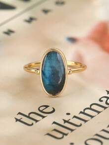 1 Fashionable And Simple Gold Patch Women's Ring, Versatile For Daily Use, Can Be Given As A Gift To Friends - Patch Rings - View 4