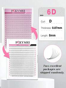 15 pares de extensiones de pestañas postizas precurvadas 3D 6D 10D 12D 14D 16D con base puntiaguda, efecto de pestañas de visón sintético esponjoso y rizado, hechas a mano - D - Ver 60