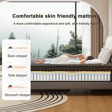 LoyRoad 12/14 Inch Bedroom Furniture,Memory Foam Queen Mattress, Twin, Full, Queen, King Mattress, Built-In Independent Pocket Spring, Provides Edge Support, Medium Hardness, Does Not Contain Fiberglass, No Odor, Strong Breathability, Anti-Fall And Wear-Resistant - Grey - View 10