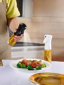 1pc Portable Olive Oil Spray Bottle And Pouring Bottle, 2-In-1 Auto Flip Cap Oil Bottle And Cooking Spray Bottle, Plastic Kitchen Oil Bottle, Suitable For Cooking, Grilling, Air Fryer, Baking, Salad, Also Can Be Used For Gardening Spray, Household Cleaning, Random Color - B - View 10